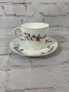 Tazza da tè e piattino spray Wedgewood Bone China Devon Inghilterra - Foto 1 di 8