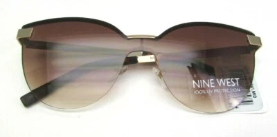Nine West Woman's Black Gold Sunglasses See Description 32731RNJ710 MID 100% UV  - Image 1 of 4