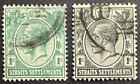 Straits Settlements 1912-1919 Sc# 149-150 Lot of 2 Used King George V
