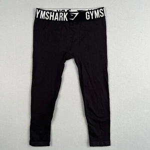 Gymshark Leggings Womens Small Black 3/4 Cropped Athletic Workout - Picture 1 of 9