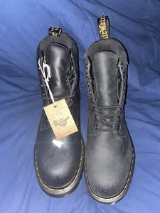 Dr. Martens 1460 WP stivali da combattimento impermeabili in pelle nera da uomo taglia 11 - Foto 1 di 6