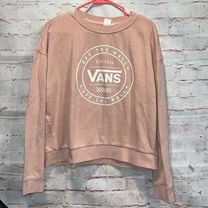 Vans Sweater Womens XL Sweatshirt Off The Wall Logo Pullover Skateboarding Boxy - Bild 1 von 7