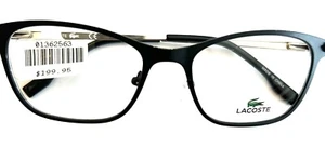 Lacoste Eyeglasses Frames L2276 001 Black Gold Cat Eye Full Rim 56-19-140 + Case - Picture 1 of 3
