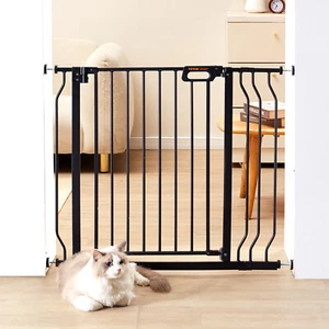 VEVOR Cancelletto di Sicurezza Espandibile per Bebè Cani Gatti 75-94x76 cm Nero - Bild 1 von 12