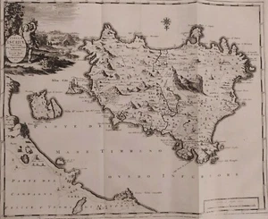 1723 Van der Aa Mappa Insulae Ischiae Novissima Isola di Ischia Golfo di Napoli - Foto 1 di 6