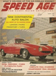 SPEED AGE 1958 MAR - '58 CONTINENTAL AUTO SALON OPEL REKORD, FORD,PLYMOUTH FURY - Imagen 1 de 1