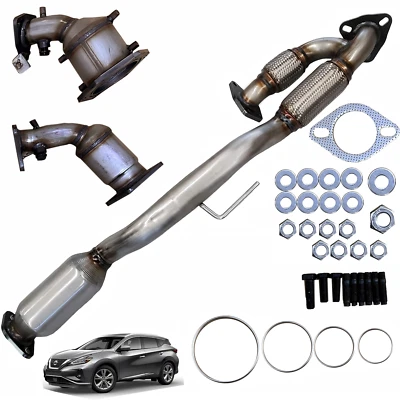 For 2008-2019 Nissan Murano 3.5L All Three Catalytic Converters 2016 2017 2018 - Image 1 of 4