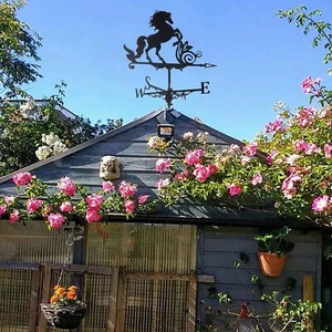 Iron Weathervane Roof Mount Weather Vane Garden Ornament - Picture 1 of 6