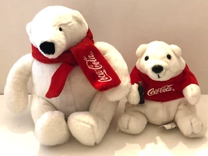 COCA-COLA POLAR BEAR STUFFED TOYS 6-8 INCHES TALL 1997-2012 - Bild 1 von 4