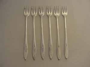 6 ANTIKE 1917 ADAM SILBER TELLER MEERESFRÜCHTE / COCKTAILGABELN Lot #131 - Bild 1 von 3