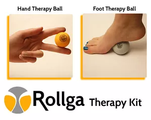 Soft Hand & Foot Therapy Kit - Rollga Massage Ball & Stress Ball - Picture 1 of 5