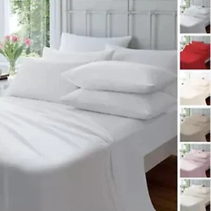 Extra Deep Flannelette Fitted Sheets, Warm Soft Brushed Cotton Bed Sheets - Picture 1 of 29
