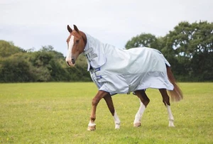 Shires Tempest Original Waterproof Fly Horse Rug | Grey, Breathable, Adjustable - Picture 1 of 17