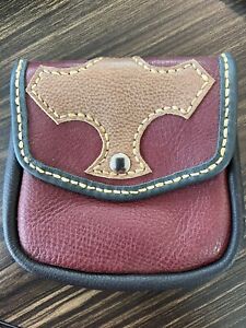 Genuine Leather Handmade Pouch Holder Case with Pocket Belt Loop