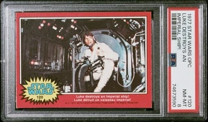 1977 O-PEE-CHEE OPC STAR WARS #120 LUKE SKYWALKER IMPERIAL PSA 8 NM-MINT RARE - Picture 1 of 2
