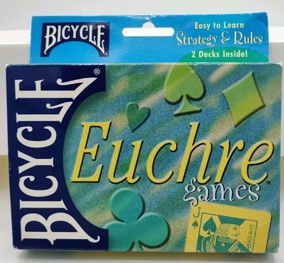 BICYCLE EUCHRE CARD GAME Sealed Double Decks USA 2000 vintage NIB - Image 1 of 4
