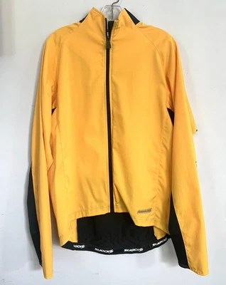 SUGOI Ciclismo Softshell Cremallera Chaqueta Cortavientos Lluvia Hombres Dorado Amarillo Talla Grande Foto 1 de 4