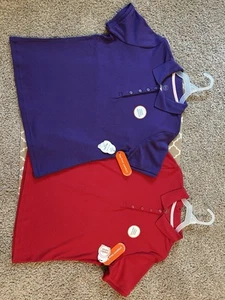 Girls Wonder Nation XXL(18) S/S Polo Collar school Uniform Shirt Lot. Red&Purple - Picture 1 of 3
