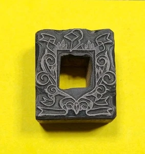 Antique VTG Letter Decorative Border Letterpress Print Type Ornament Cut Block - Picture 1 of 2
