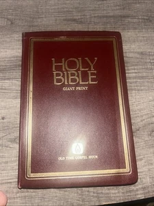 Holy Bible King James KJV Giant Print Red Letter Old Time Gospel Hour 1976 - Imagen 1 de 11