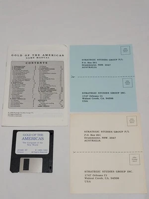 Gold of the Americas Atari ST Game Disk w/ Manual & Forms SSG Strategy Game - Image 1 of 3