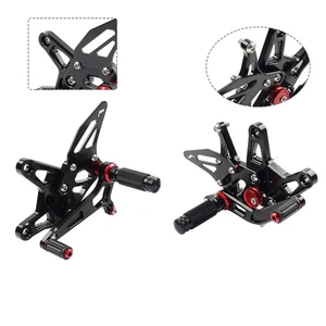 Motorcycle Foot Peg Rearsets Pedal Adjustable Footrests Fit Kawasaki ZX-6R 22-24 - Picture 1 of 10