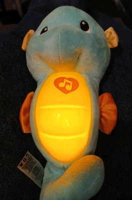 Juguete de peluche calmante para bebé Fisher-Price Soothe & Glow Seahorse - azul - funciona Foto 1 de 4