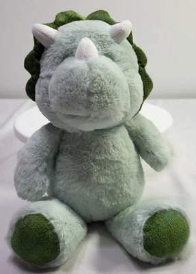 Sonajero bebé dos tonos verde dinosaurio triceratops suave peluche Kelly juguete de peluche Foto 1 de 4
