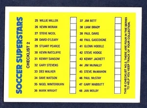 PANINI SOCCER SUPERSTARS 1988 - #098 - CHECKLISTE 2 - UNMARKIERT - Bild 1 von 1