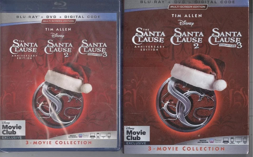 NEW The Santa Clause 3-Movie Collection Disney Blu-ray DVD Digital Tim Allen OOP - Image 1 of 1