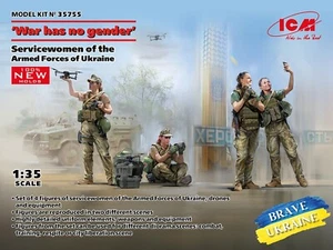 War has no gender-Female servicemen Armed Forces of Ukraine ICM35755 Scale 1:35 - Picture 1 of 11