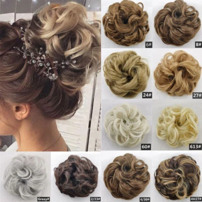 Curly KOKO Scrunchie Large Wavy Messy Bun Hair Piece Extension Wrap Natural Gift Foto 1 de 4