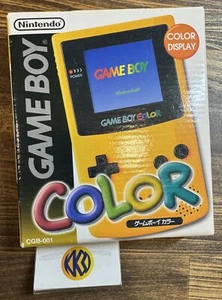 Tested - Nintendo Game Boy Yellow W/Original Box without Battery ( AA x 2 ) F/S - Picture 1 of 17