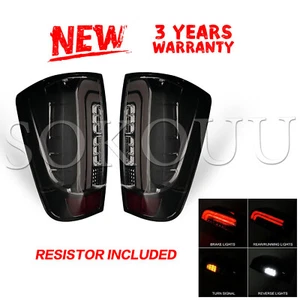 For Nissan Navara NP300 D23 2015-On Dual Cab LED Smoked Black Rear Tail Light - Picture 1 of 16