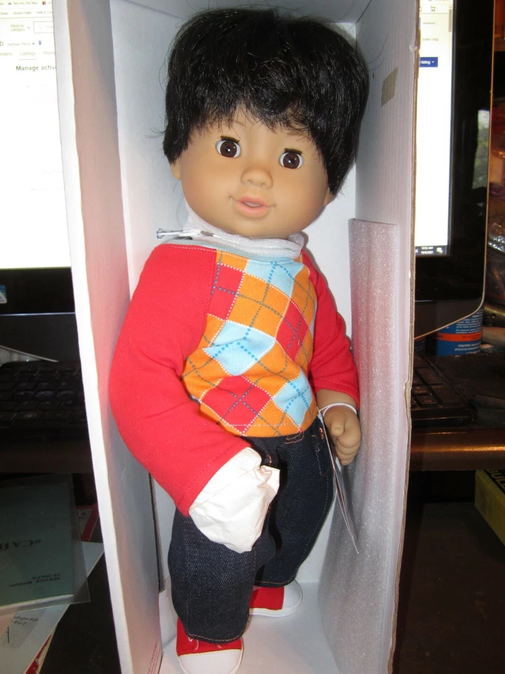 American Girl Bitty Baby Twin 4B Boy Twin Retired MED SKIN BL HAIR BR EYES ASIAN - Image 1 of 3