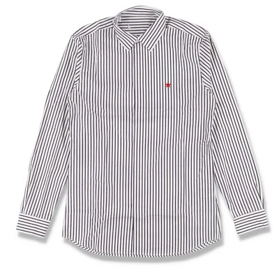 Givenchy Navy Striped Star Embroidery Shirt | Size 40 (M) Slim fit SS20 RRP $590 - Image 1 of 4