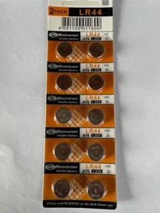 10 x LR44 SR44 L1154 357 A76 Toy Watch batteries button cells RETAIL - Imagen 1 de 1