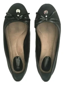 Giani Bernini Womens Odeysa Black Fashion Ballet Flats Leather Shoes 6.5 M FO115 - Picture 1 of 6