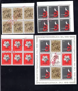 Yugoslavia - complete set with block with a original President Tito signature ! - Picture 1 of 1