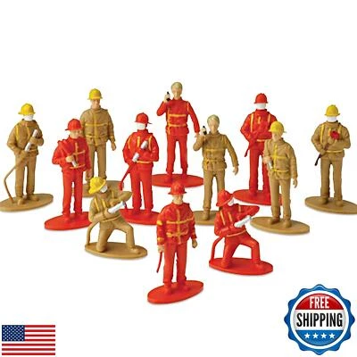 ArtCreativity 2.5 Inch Mini Fireman Figurines for Kids- Set of 12- Free Stand Foto 1 de 4