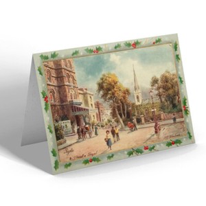 CHRISTMAS CARD Vintage Isle of Wight - Ryde & Theatre Royal