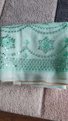 4pc Unstitched Embroidered Cotton Silk Paper Silk Suit - Image 1 of 4