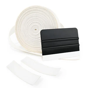 10M/Roll Carbon Fiber White Suede Felt Edge for Car Vinyl Wrap Tool 4" Squeegee - Picture 1 of 8