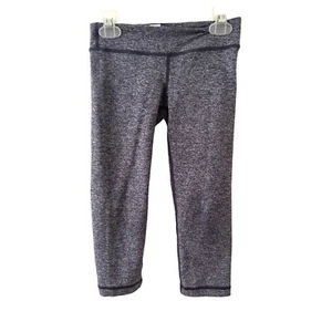 Lululemon Ivivva Girls 8 Medium Blue Space Die Cropped Leggings - Picture 1 of 3