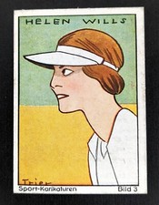 Helen Wills-Tennis-Sport Karikaturen-Haus Bergmann-Bild 3-1932-mounted card