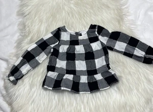 Blusa a Cuadros Okie Dokie Niña 6 Meses Negra Blanca Manga Larga - Imagen 1 de 9