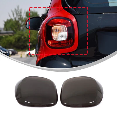 ABS Smoked Black Car Taillight Cover Rear Lamp Trim For Benz Smart 2016-2019 - Image 1 of 4