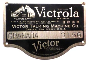 VICTOR GRANADA MODELL SPRECHENDE MASCHINE: GRANADA NAMENSCHILD mit ORIG NÄGELN - Bild 1 von 2