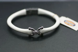 FOSSIL Damenarmband Armband Armreif JF01119 Edelstahl Stein Besatz weiß rar NEU - Bild 1 von 6