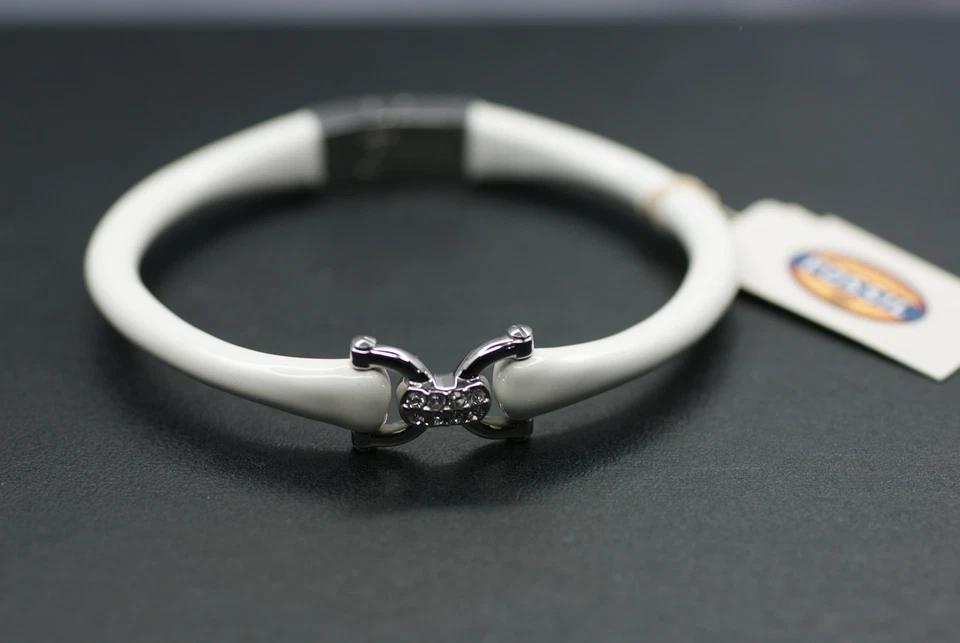 FOSSIL Damenarmband Armband Armreif JF01119 Edelstahl Stein Besatz weiß rar NEU - Bild 1 von 4